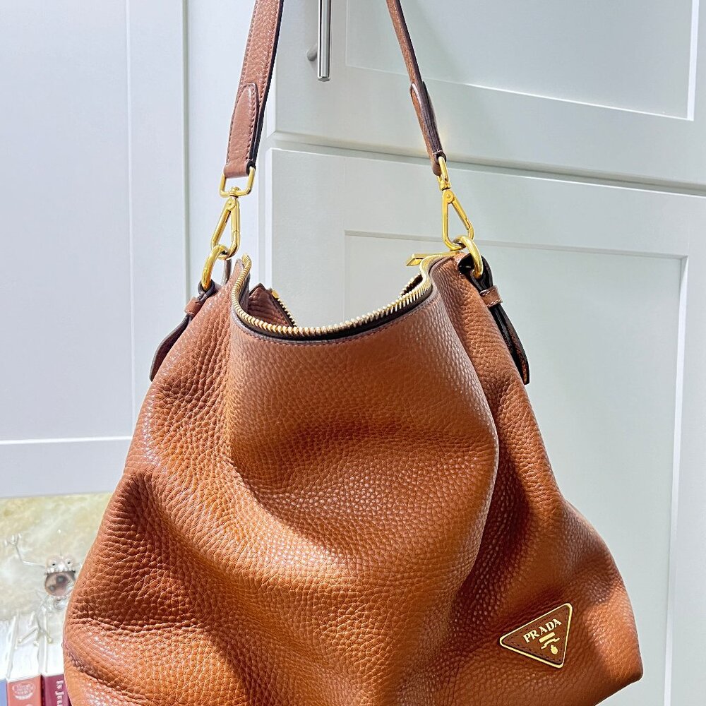 Authentic Prada Vitello Daino Shoulder Bag - Excellent Condition